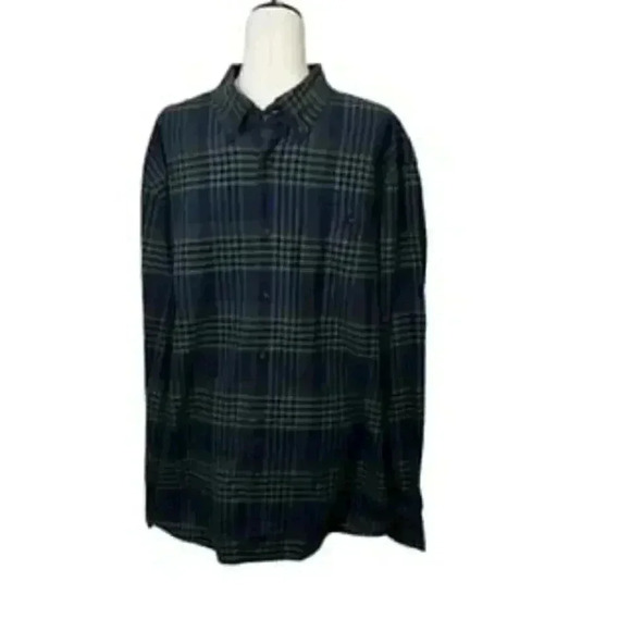 Orvis Green And Blue Plaid Long Sleeve Button Up‎ Shirt Mens Sz XL EUC - Picture 5 of 12